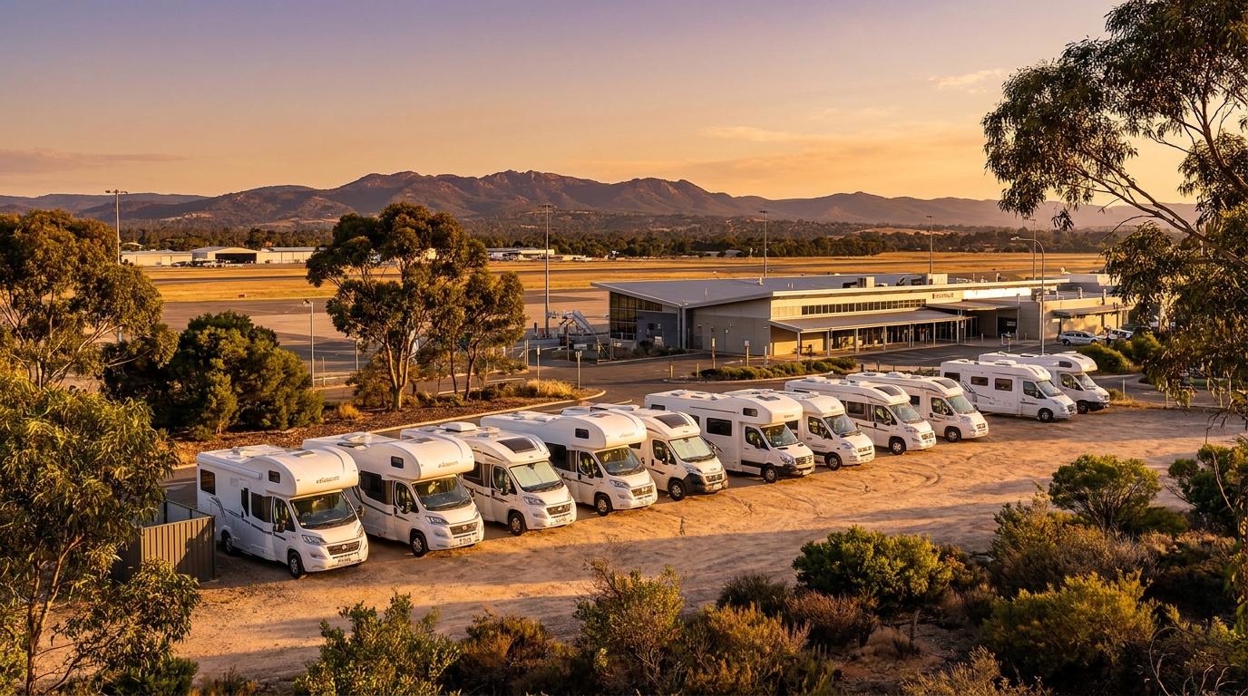 Map for Airport RV Rental Comparison in Adelaide - Pickup Suppliers 2026